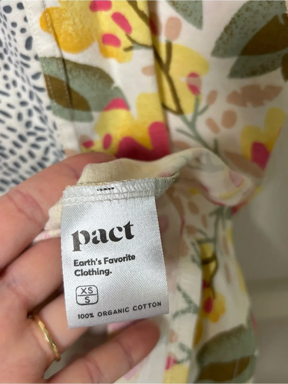 Pact Organic Staycation Robe Kimono Small Pajama Lounge Pockets Granola Minimal